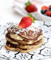 healthy banana protein pancake recipe - bikinis & passports