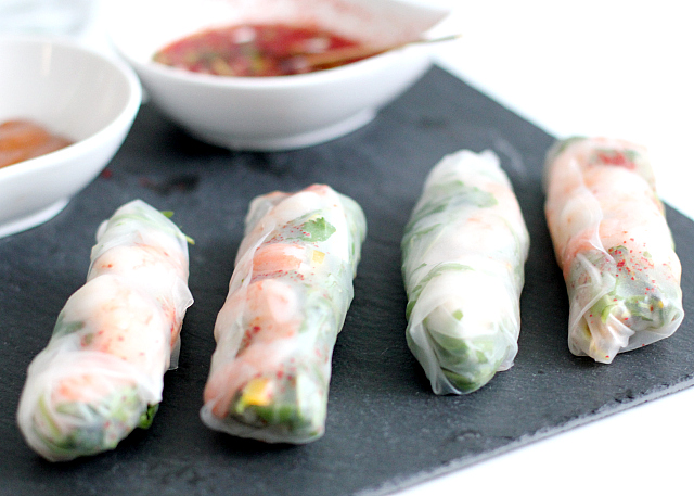 RECIPE: thai summer rolls + 2 dipping sauces