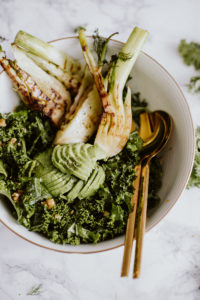 Winter Kale Salad with Grilled Fennel Recipe | Bikinis & Passports